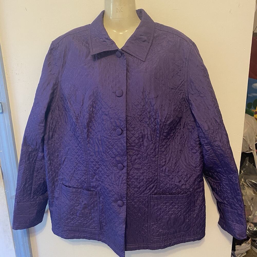 VTG Coldwater Creek Women PXL Silk Jacket Matured Luxury Church Formal Preppy